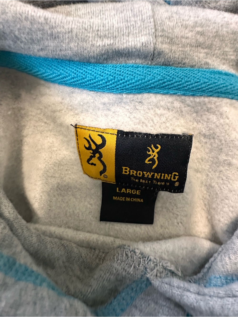 Ariat Gray Hoodie with Teal Accents - Picture 2 of 4